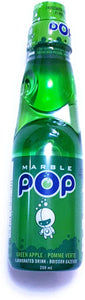 Pop Marble Green Apple Carbonated Drink 200 ml 6 Bottles