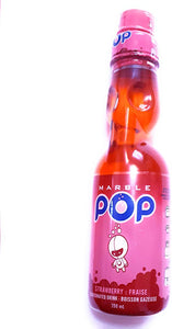 Pop Marble Strawberry Carbonated Drink 200 ml 6 Bottles