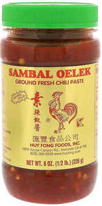 Huey Fong Sambal Oelek Ground Fresh Chili Paste (24x8Oz)
