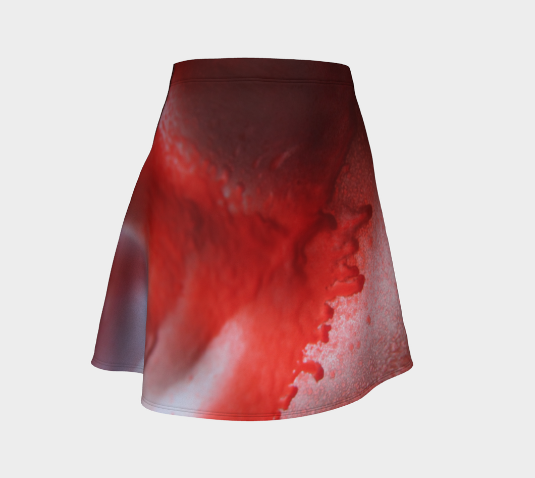 Red Shades Flare Skirt