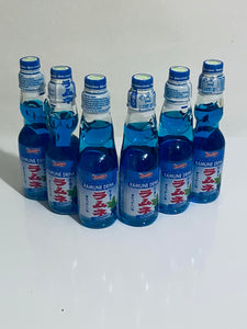 Shirakiku Ramune Marble Soft Drink Blueberry Flavor (6 Pack)